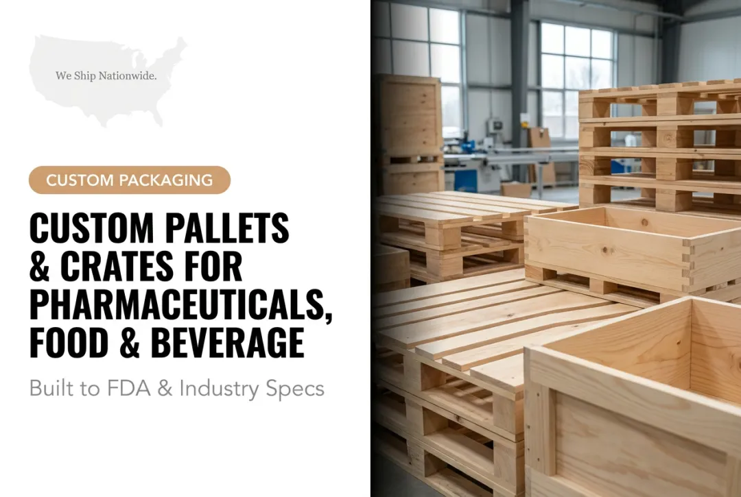 Custom Pallets & Crates for Pharmaceuticals, Food & Beverage
