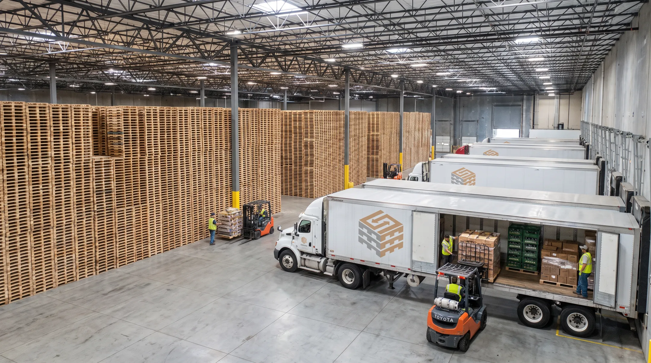 Skid Management Services pallet supplier network delivering wood pallets nationally