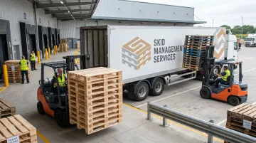 Skid Management Services closed-loop pallet management program delivery and pickup cycle