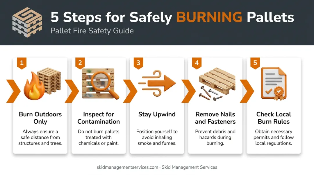 5-step safety checklist for burning pallets outdoors safely