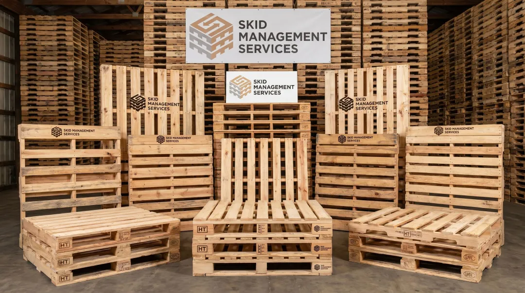 Skid Management Services custom wood pallet configurations including heavy-duty and export builds