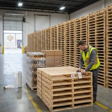 Food and beverage industry wooden crates