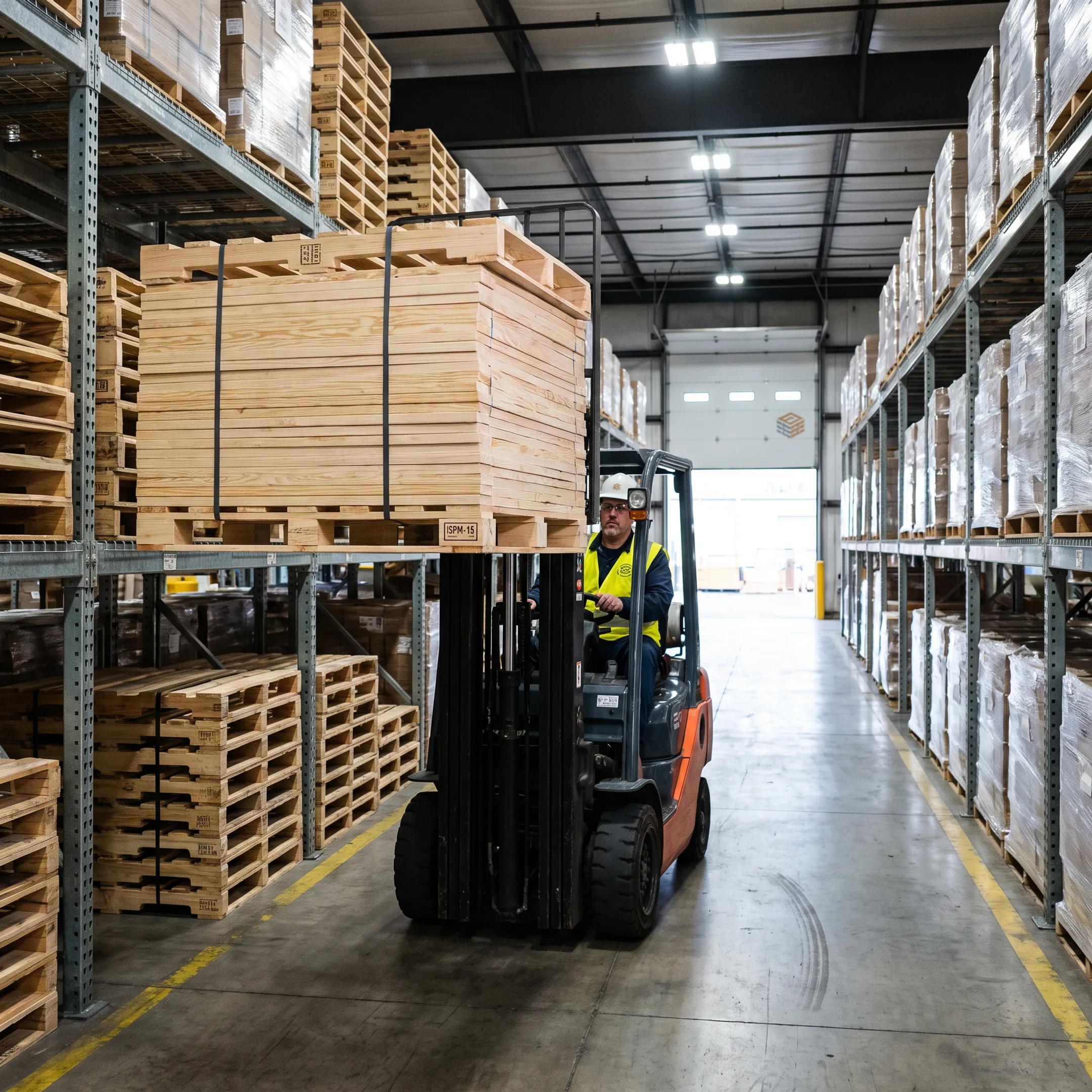 Industrial & Warehouse industry wood pallet use