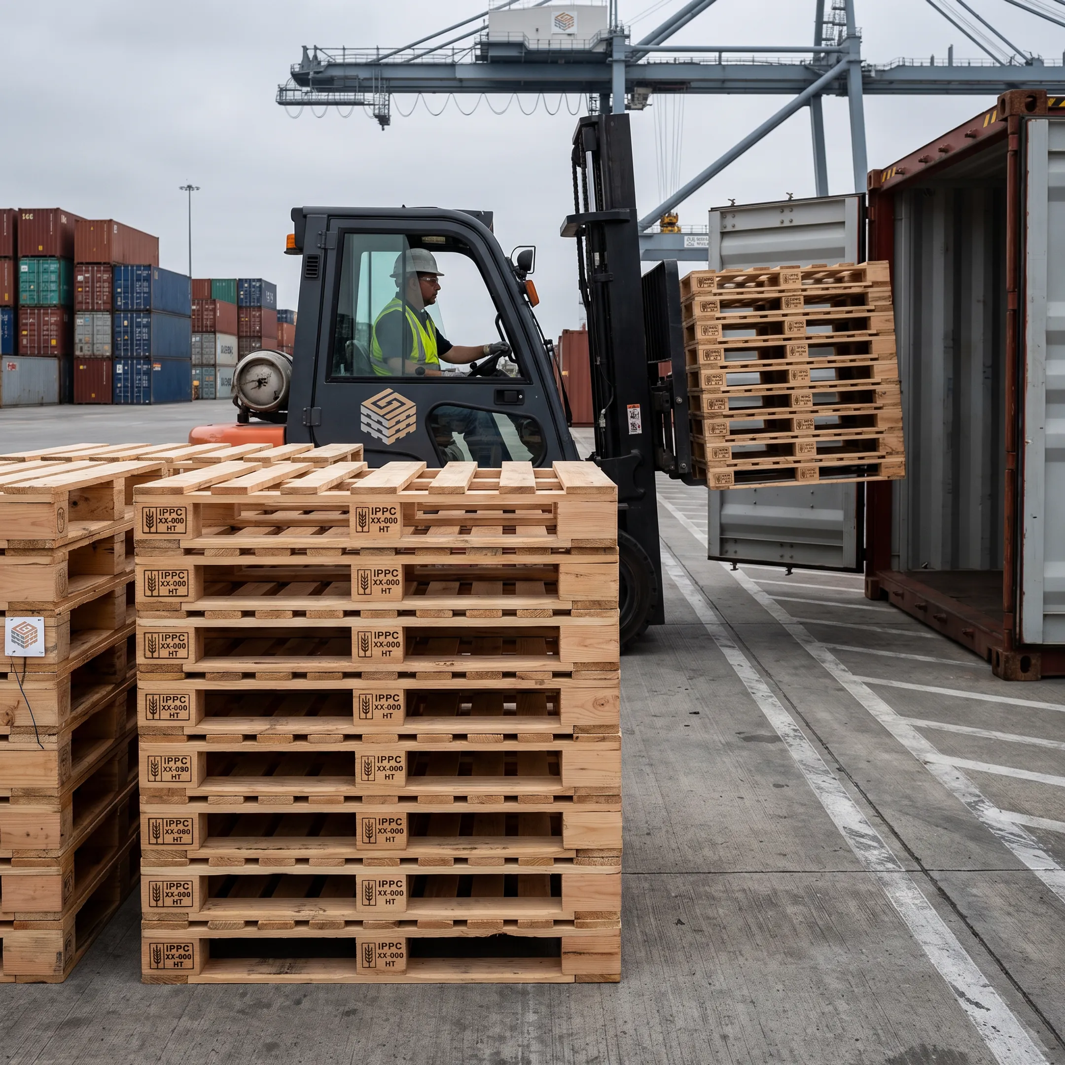 Export logistics pallet use