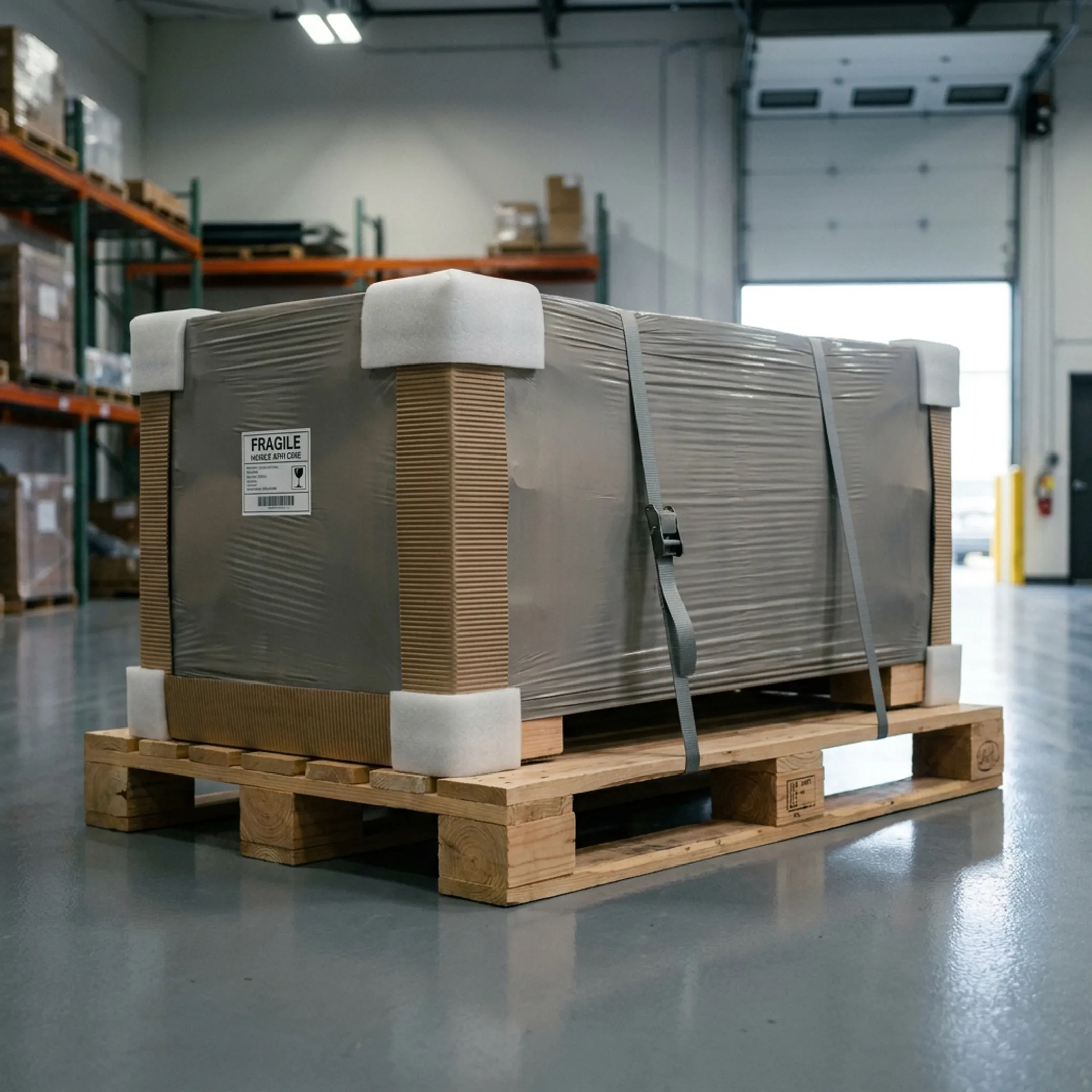 Engineered pallet supporting aerospace equipment