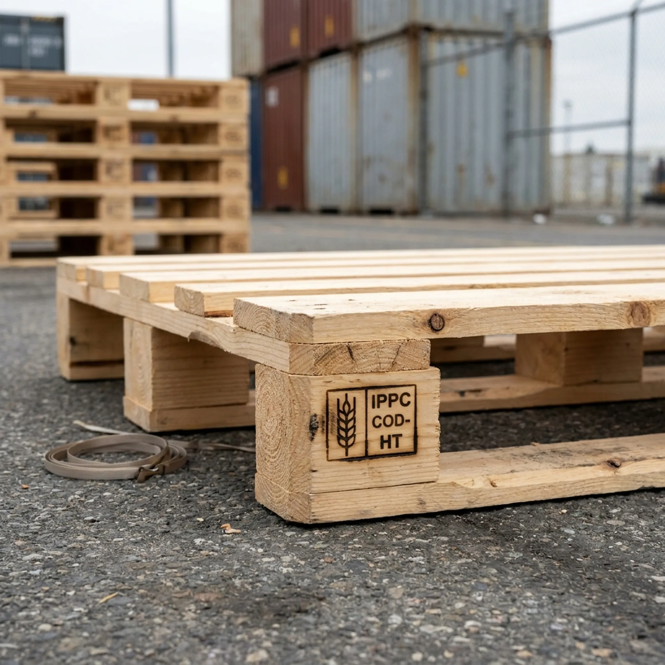 ISPM-15 stamped export pallet