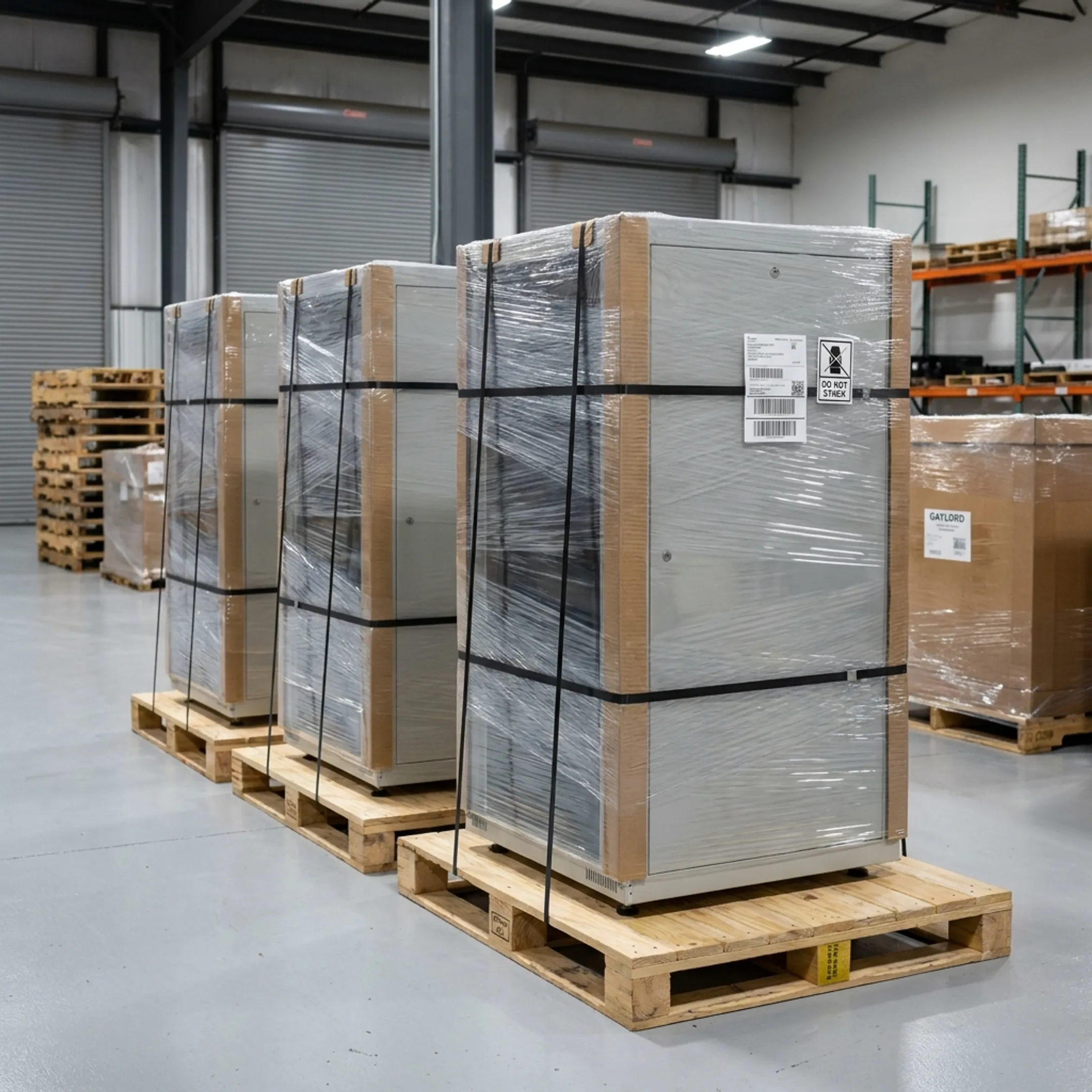 Telecom infrastructure pallet shipping
