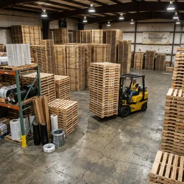 Bulk pallet inventory prepared for shipment