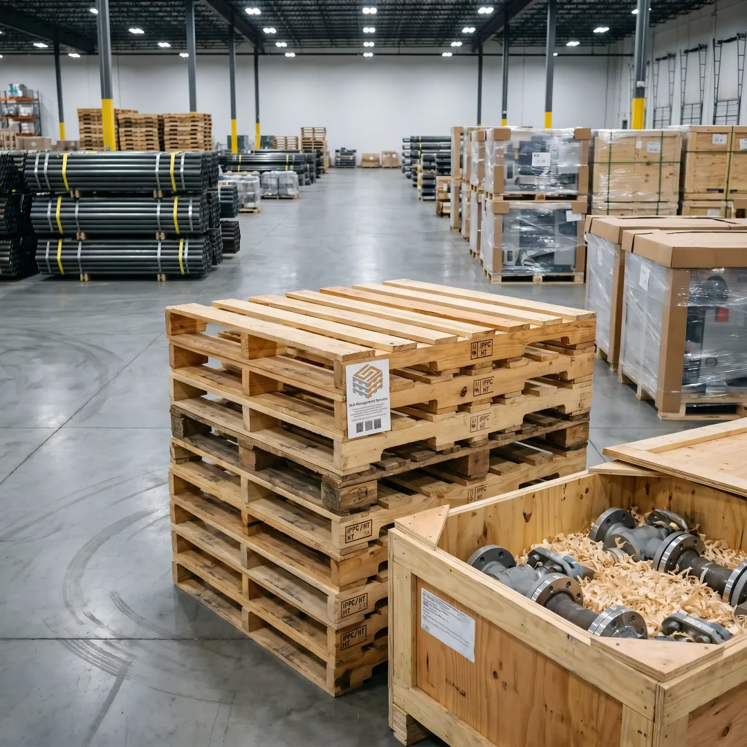 Custom pallets and crates for oil and gas equipment
