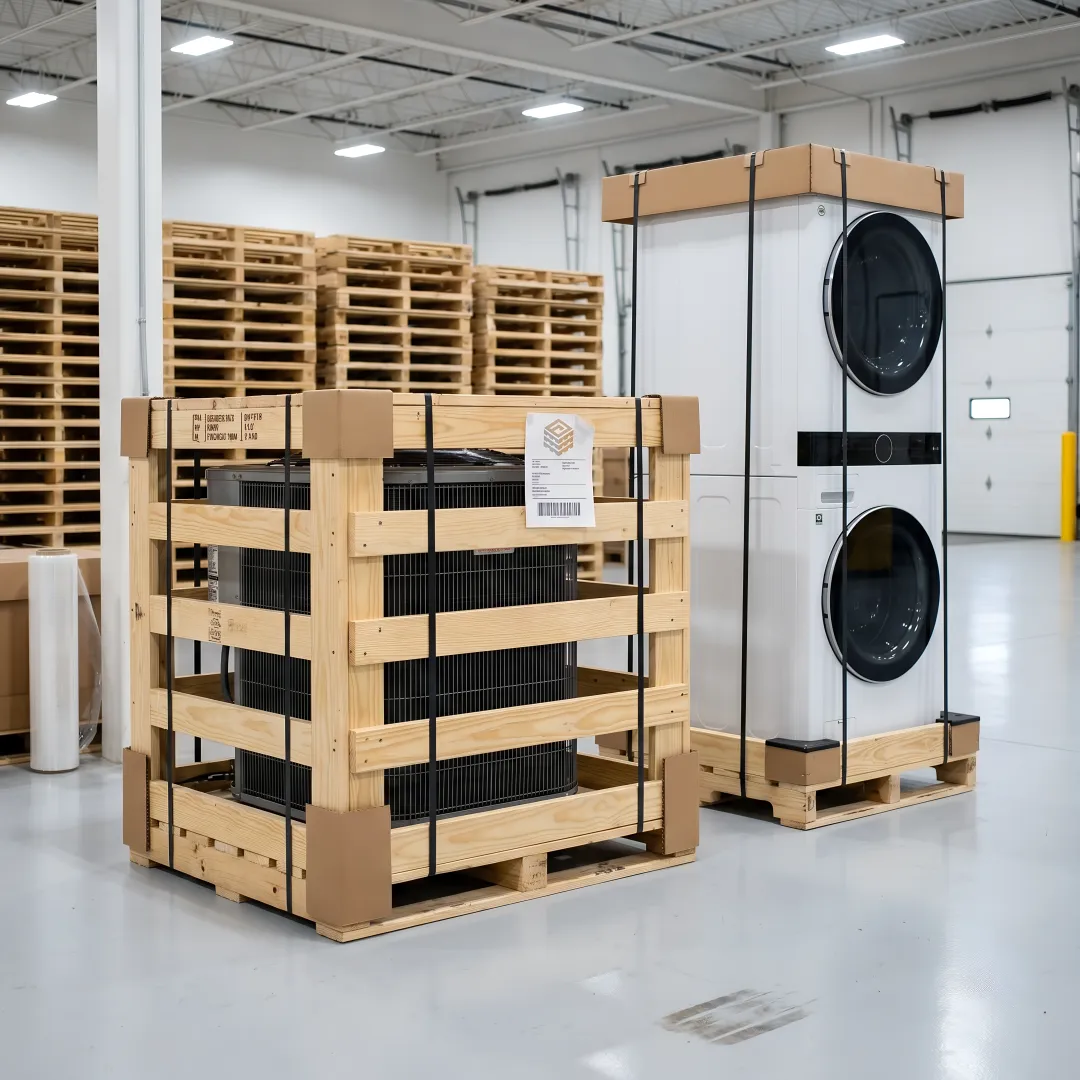 Custom pallets and crates for HVAC and appliances