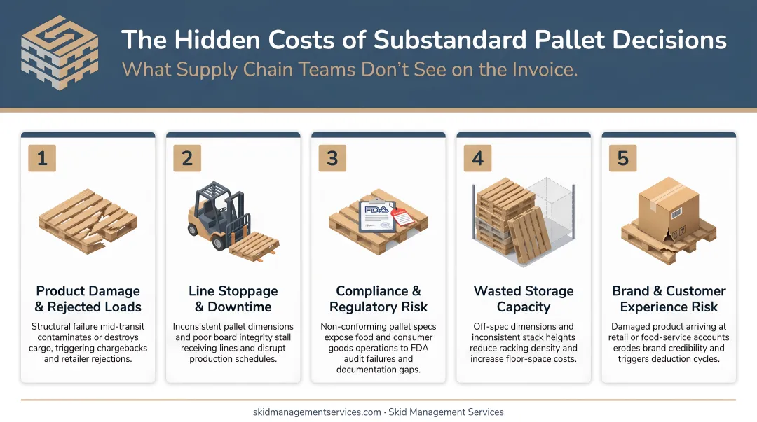 Five hidden downstream costs of substandard pallet decisions in supply chain operations