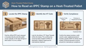 3-step process for reading IPPC stamp on heat-treated pallet