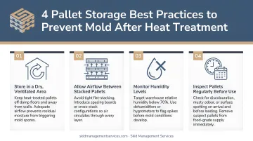 Four pallet storage best practices to prevent mold growth after heat treatment
