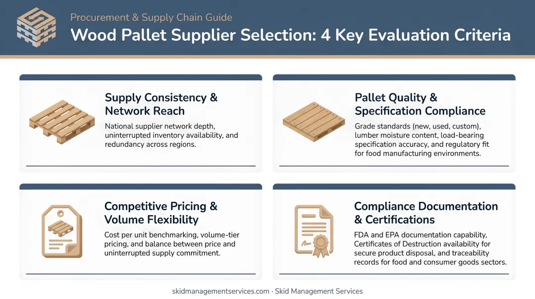 Four key criteria for evaluating wood pallet supplier selection process