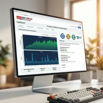 Detailed network certification test report showing performance metrics and compliance status