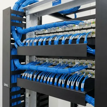 Clean organized cable pathways after professional removal service in Atlanta data center