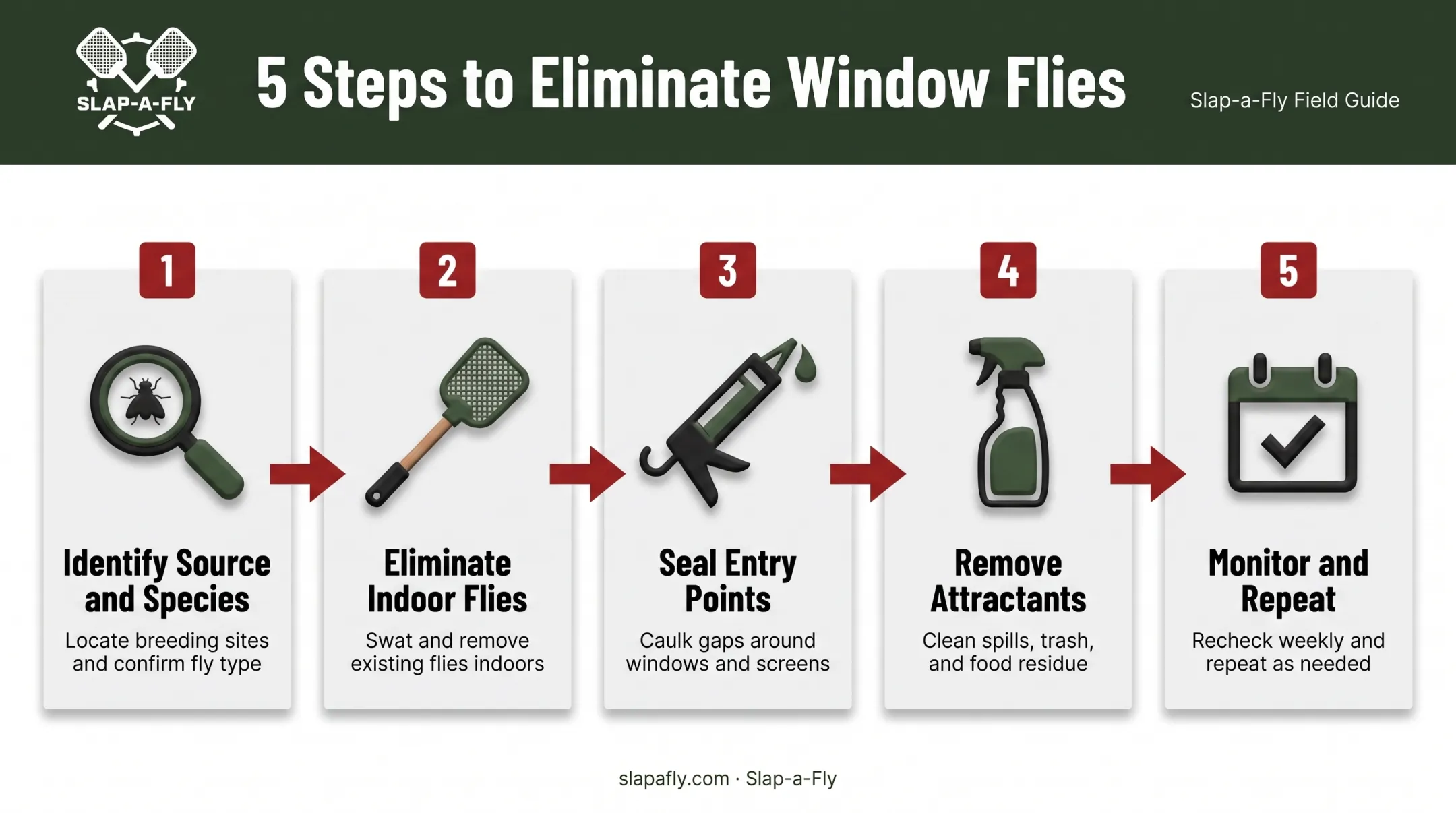 5-step process to remove and prevent window fly infestations