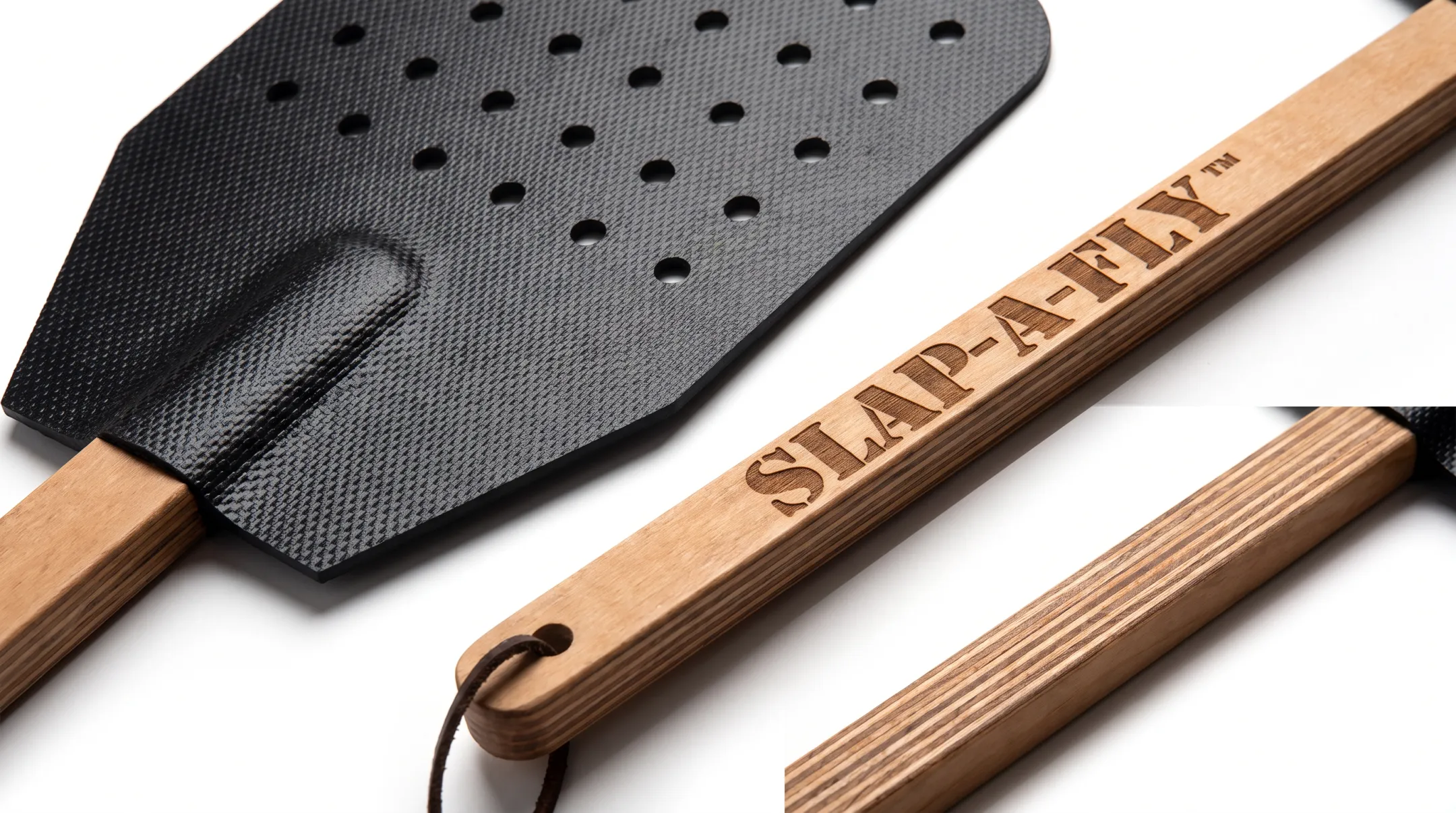 Slap-a-Fly swatter Herculite fabric and aircraft spruce handle construction