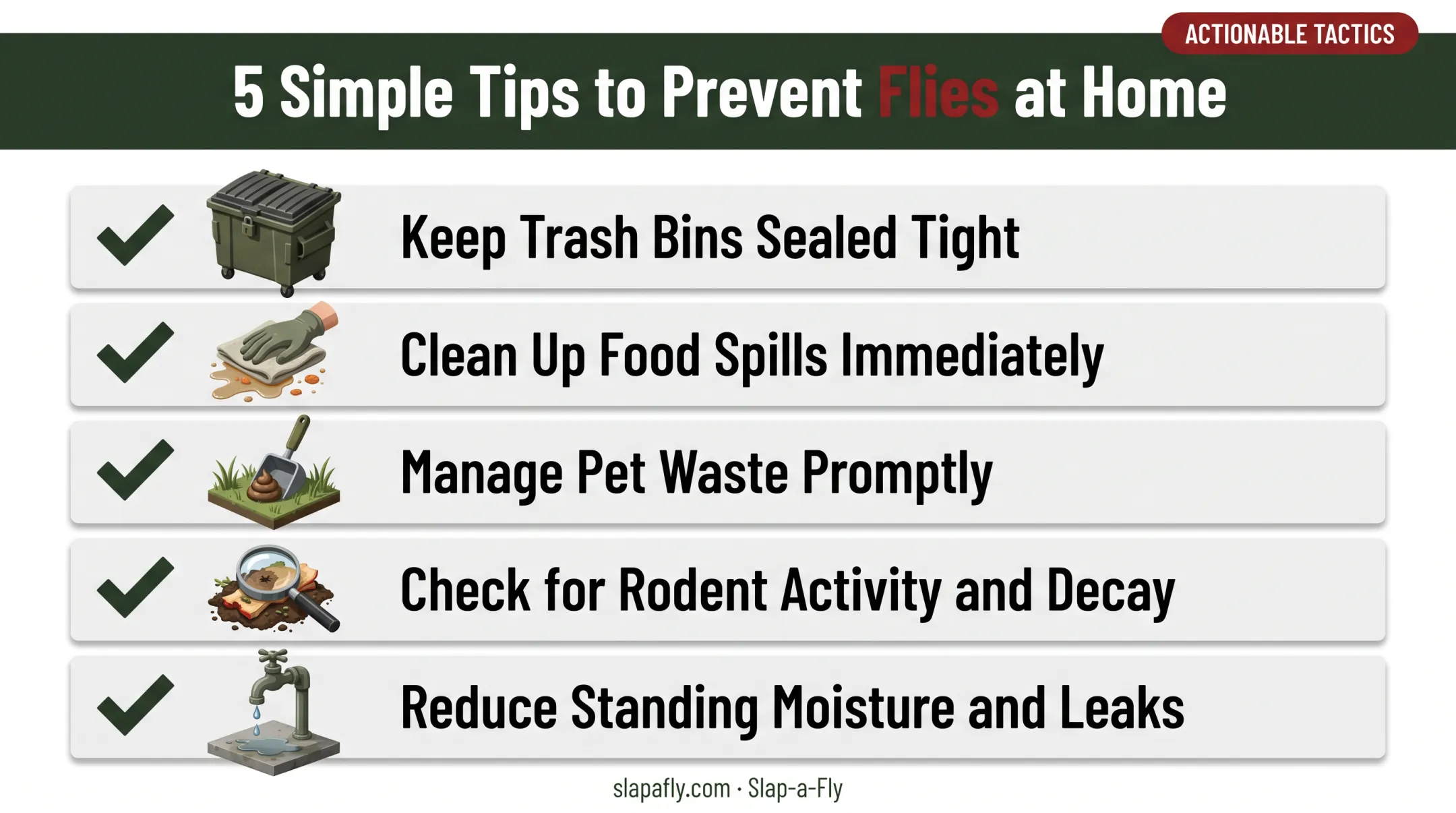 Five fly prevention tips to reduce breeding sites around the home