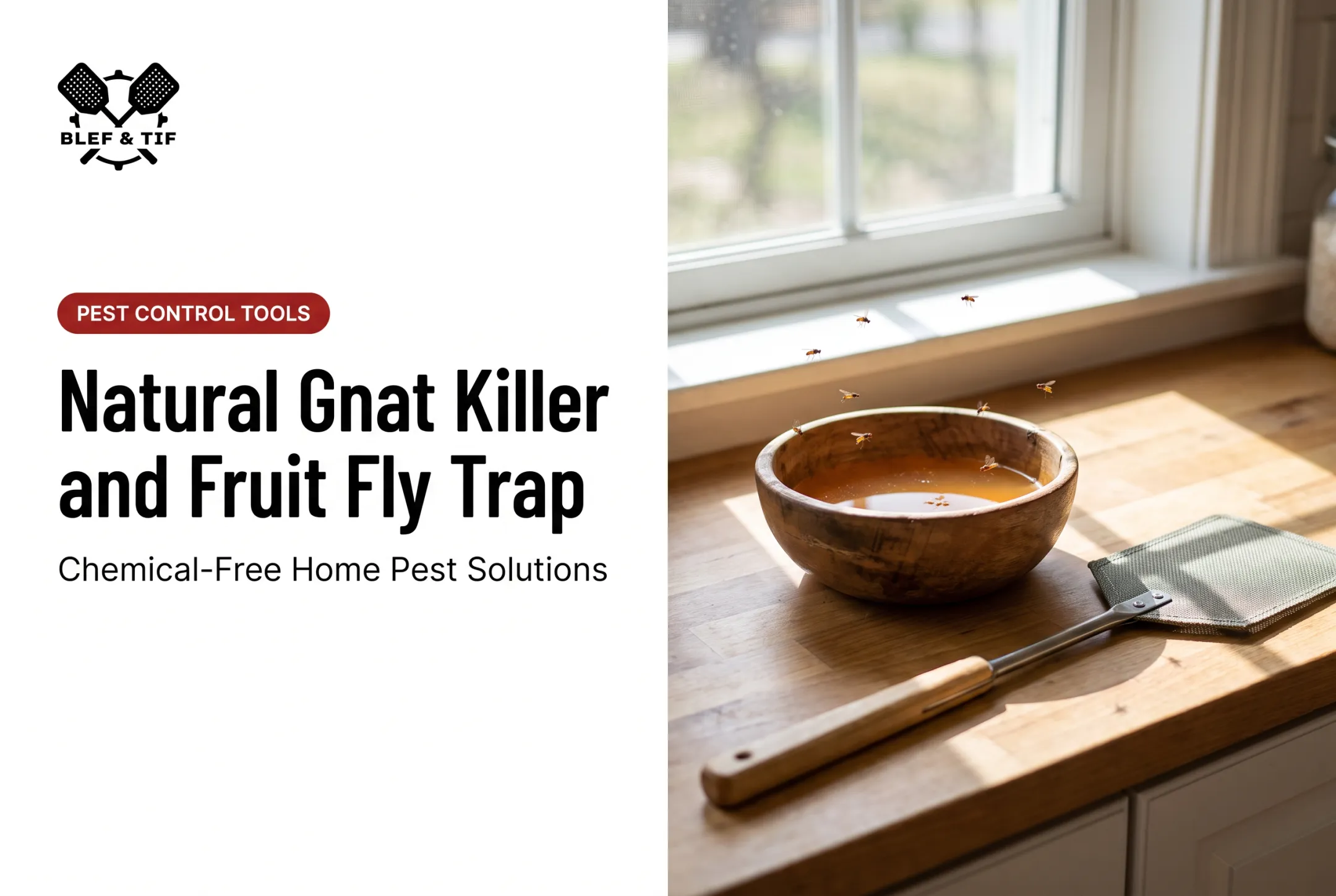 Natural Gnat Killer and Fruit Fly Trap