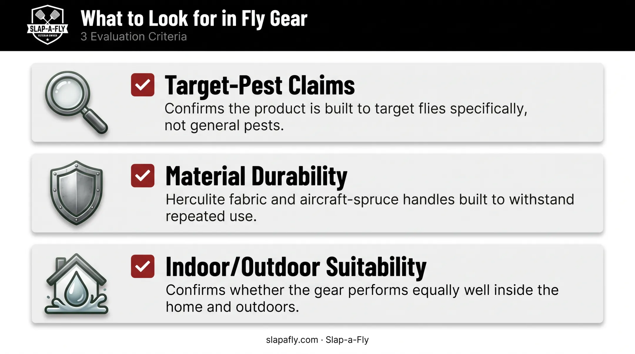 Three-point checklist for choosing effective fly control gear