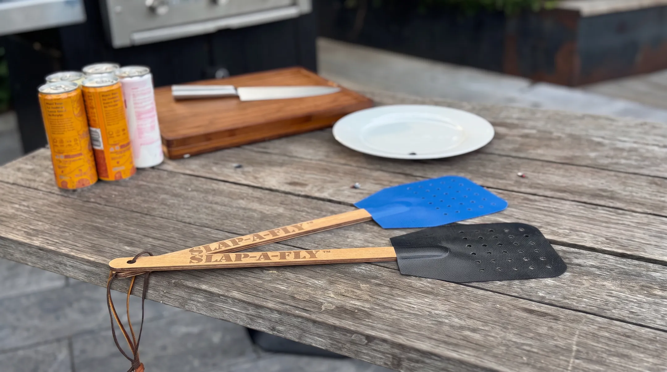 Slap-a-Fly swatter showing perforated head and aircraft spruce handle