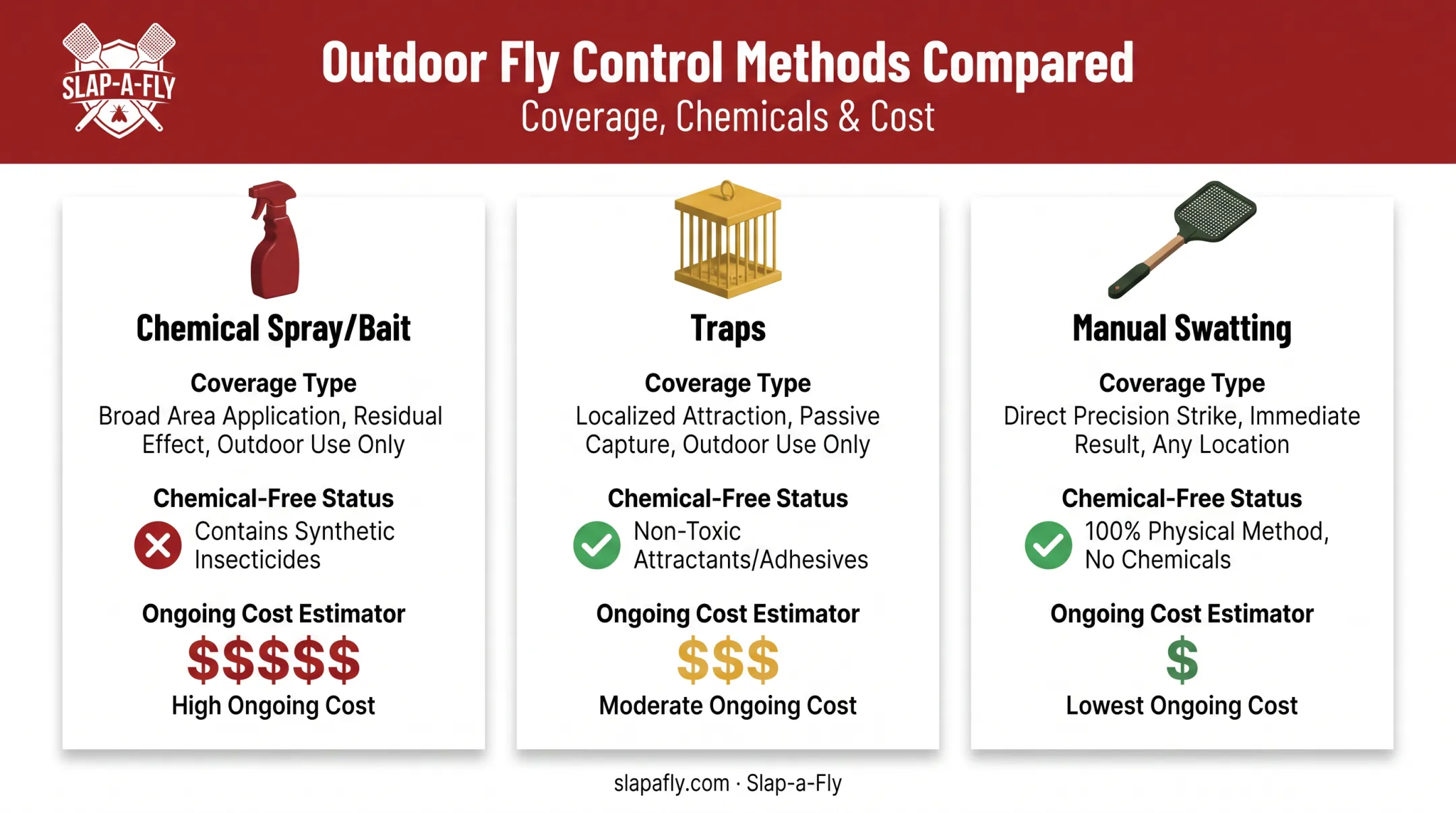 Comparison of chemical trap and manual outdoor fly control methods