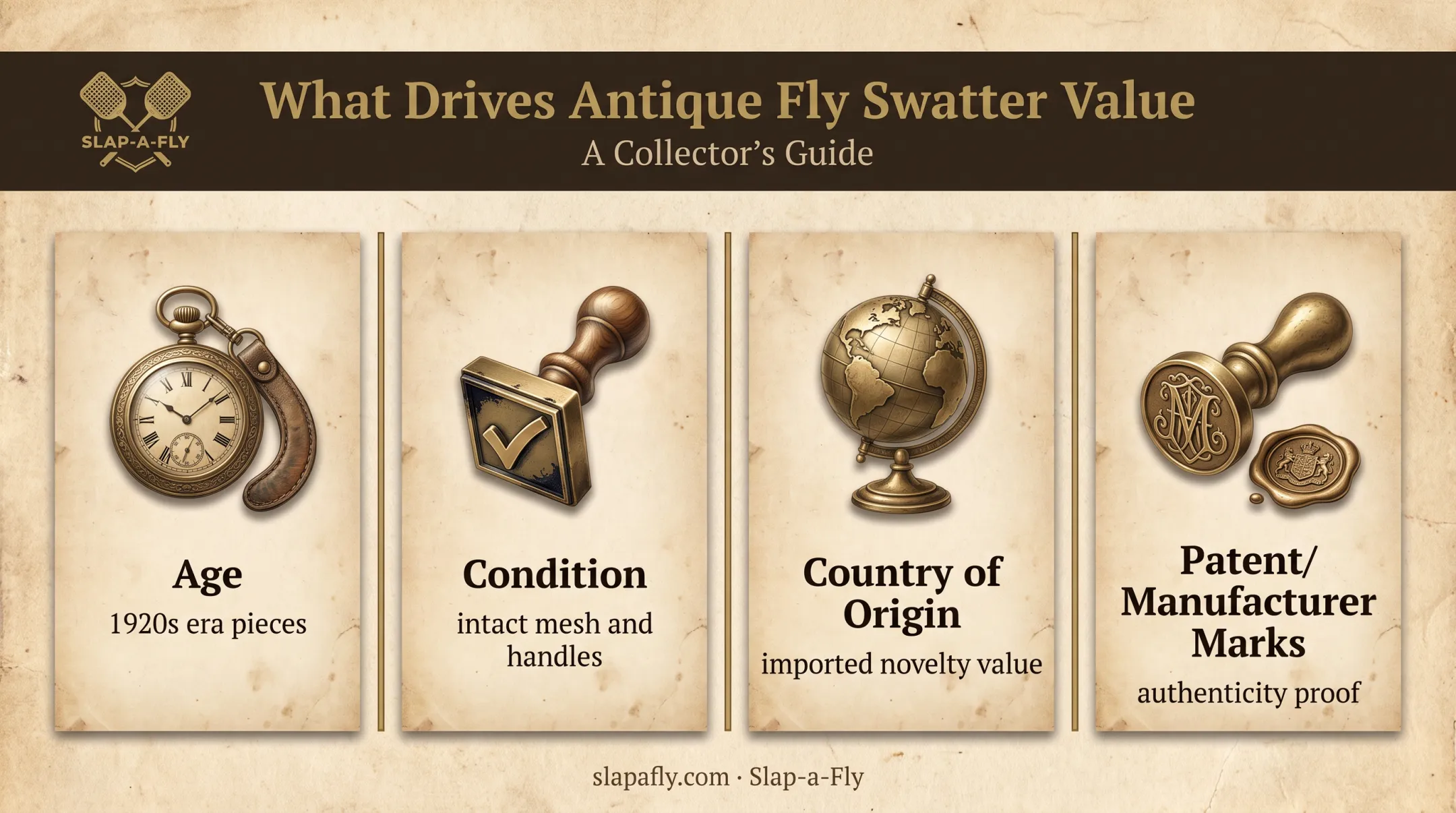 Four key factors determining antique fly swatter collectible value
