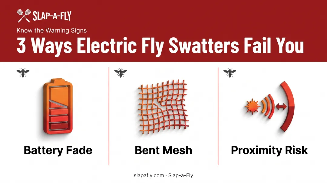 Three main weaknesses of electric fly swatters against wasps