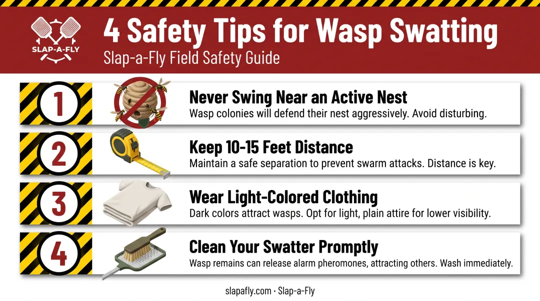 Four safety tips for killing wasps safely with any swatter