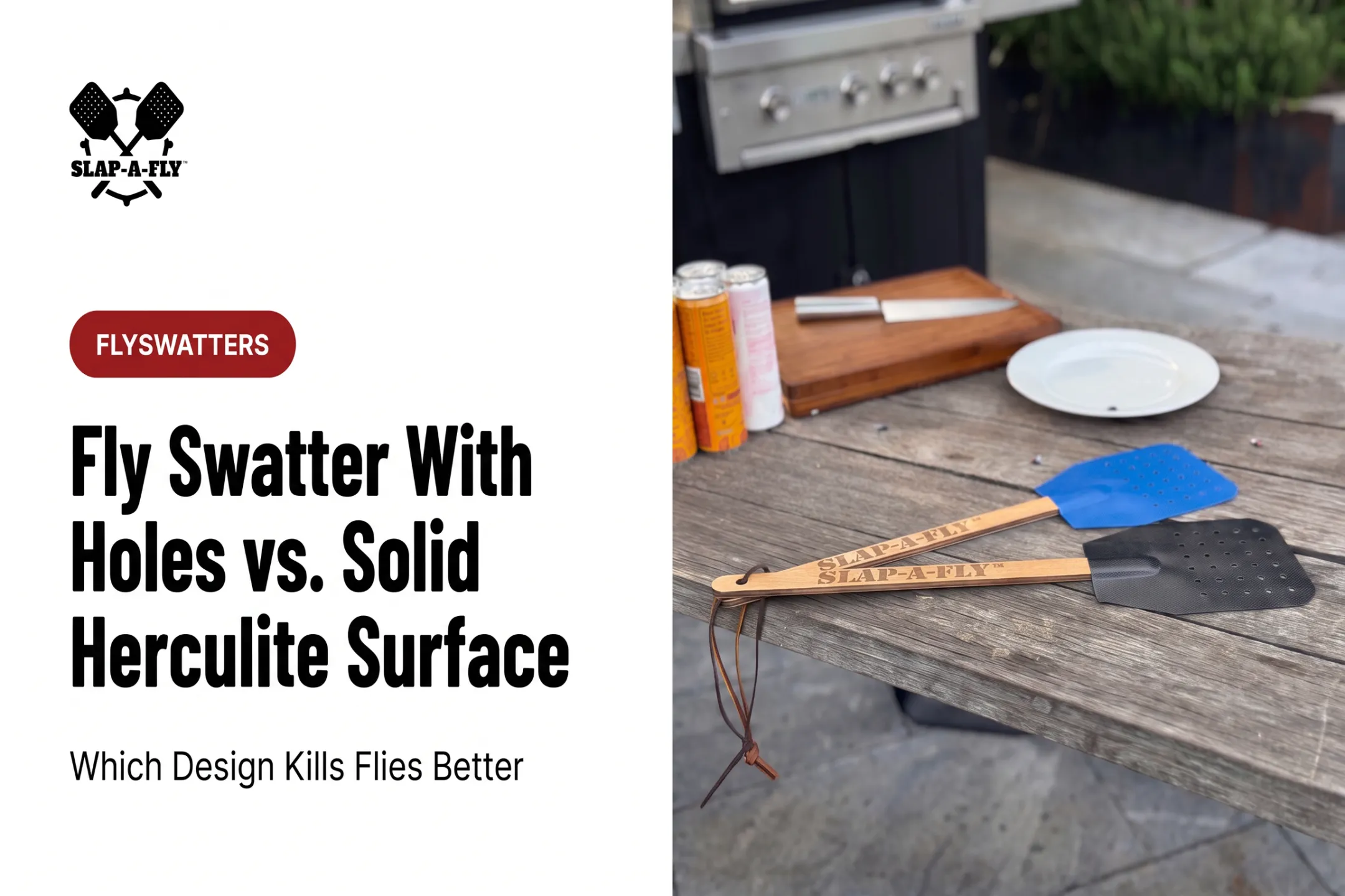 Fly Swatter With Holes vs. Solid Herculite Surface