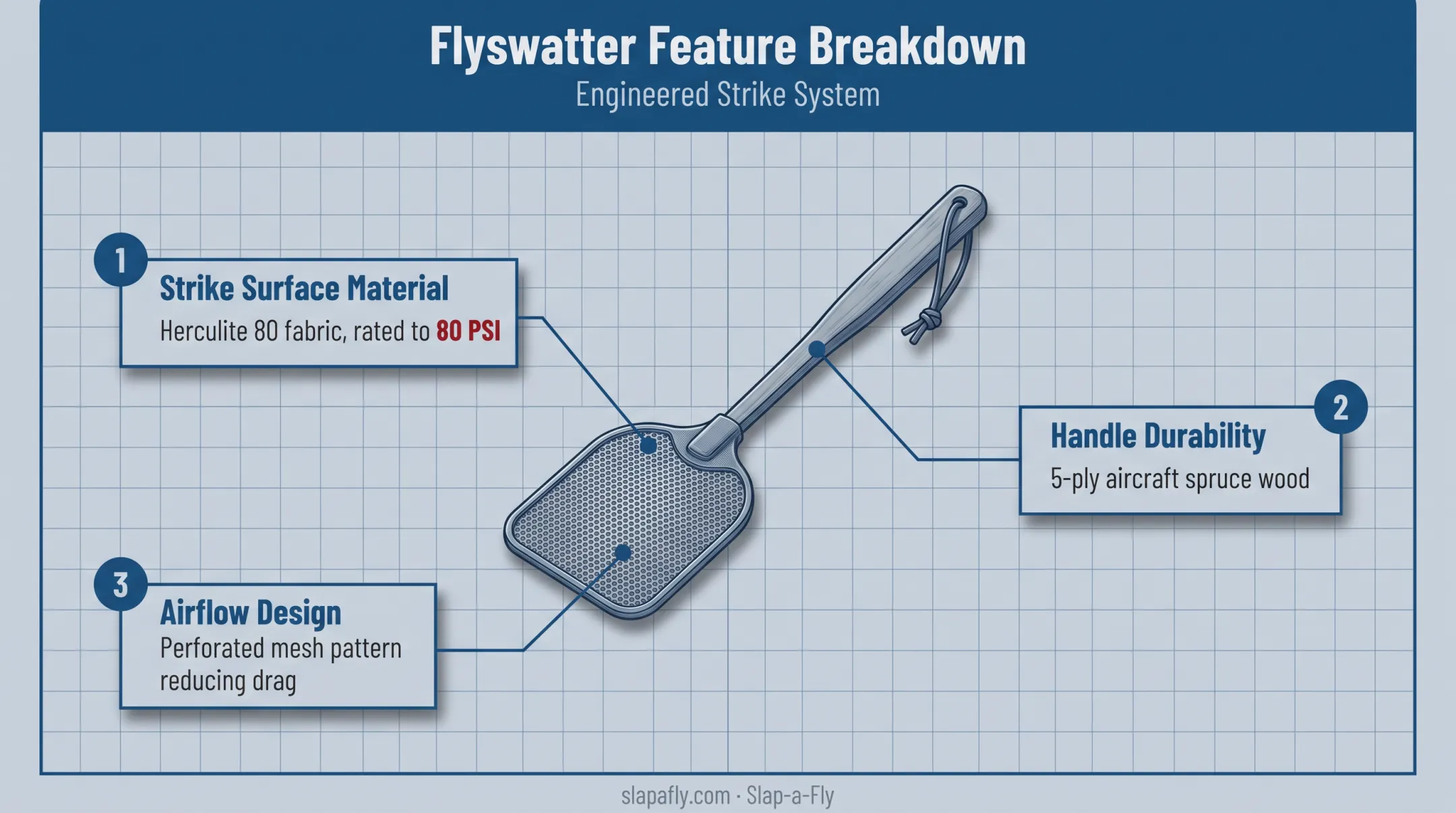 Three features of a professional-grade flyswatter build quality breakdown