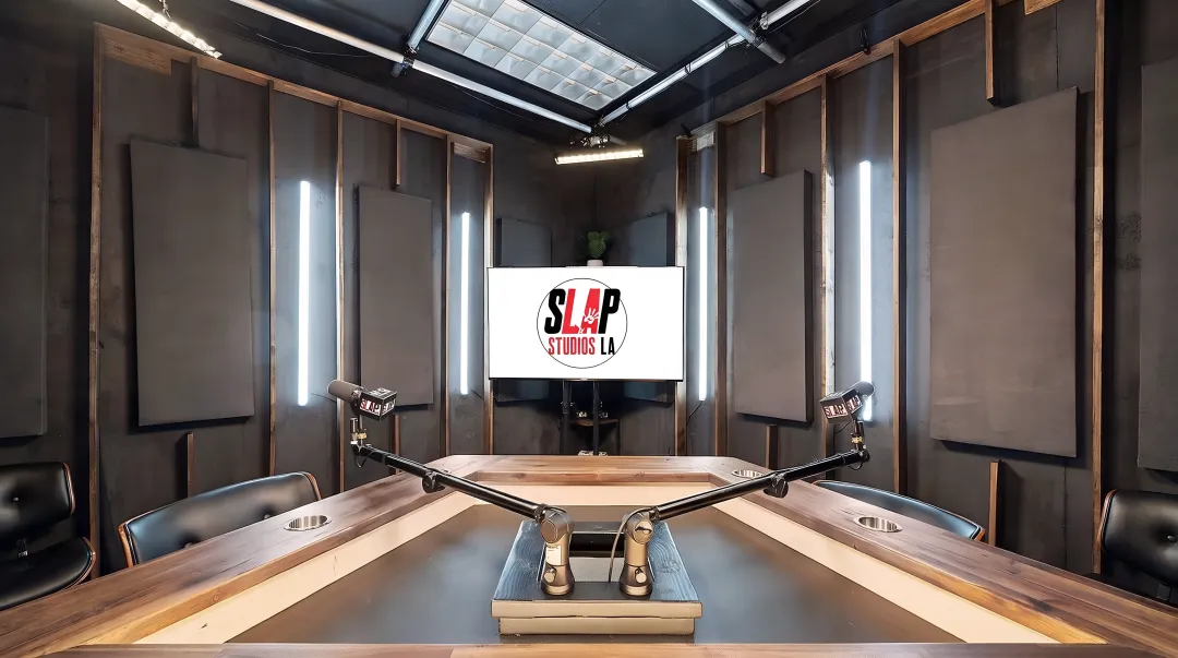 SLAP Studios LA podcast recording studio with multi-camera setup