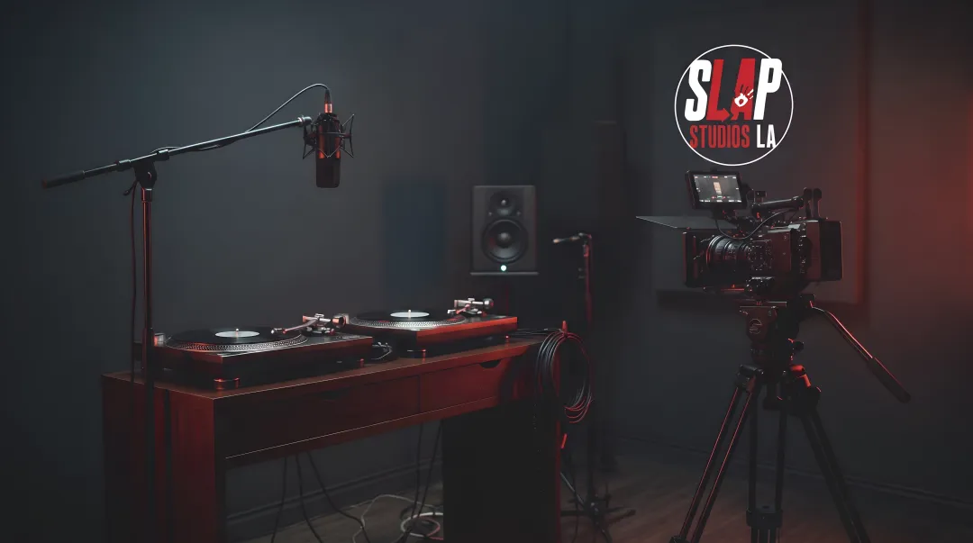 Professional multi-camera studio setup filming influencer product placement content
