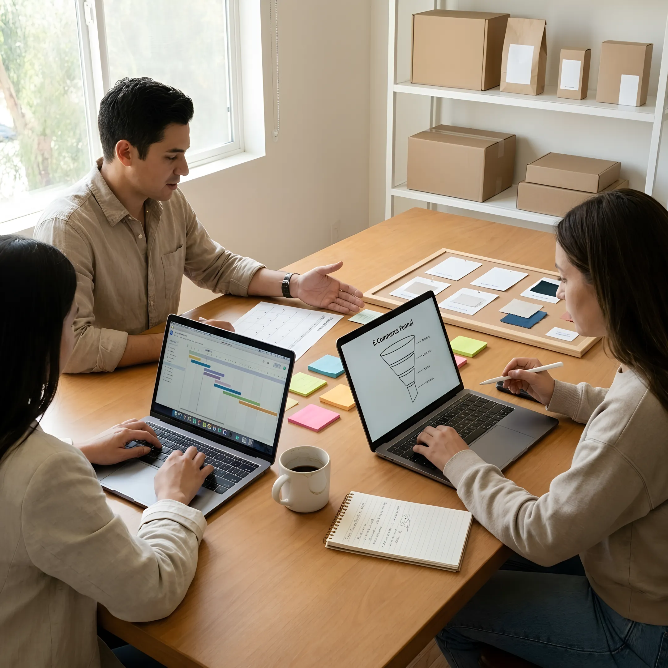 Team planning an ecommerce content campaign