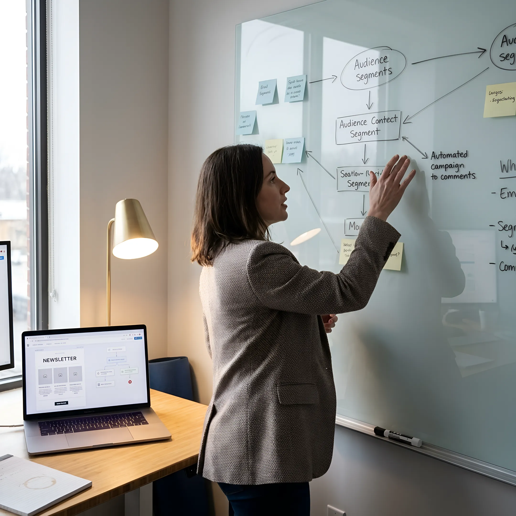 Email strategist planning a client campaign