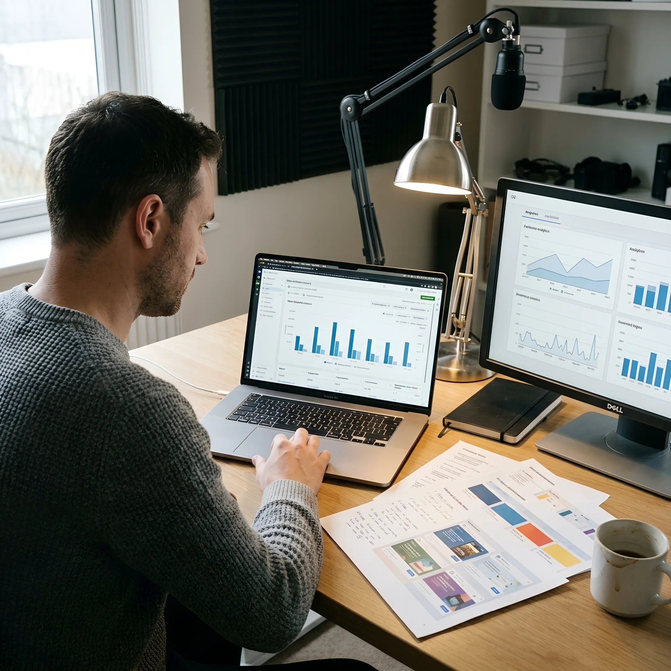 Marketing consultant reviewing a Meta advertising campaign