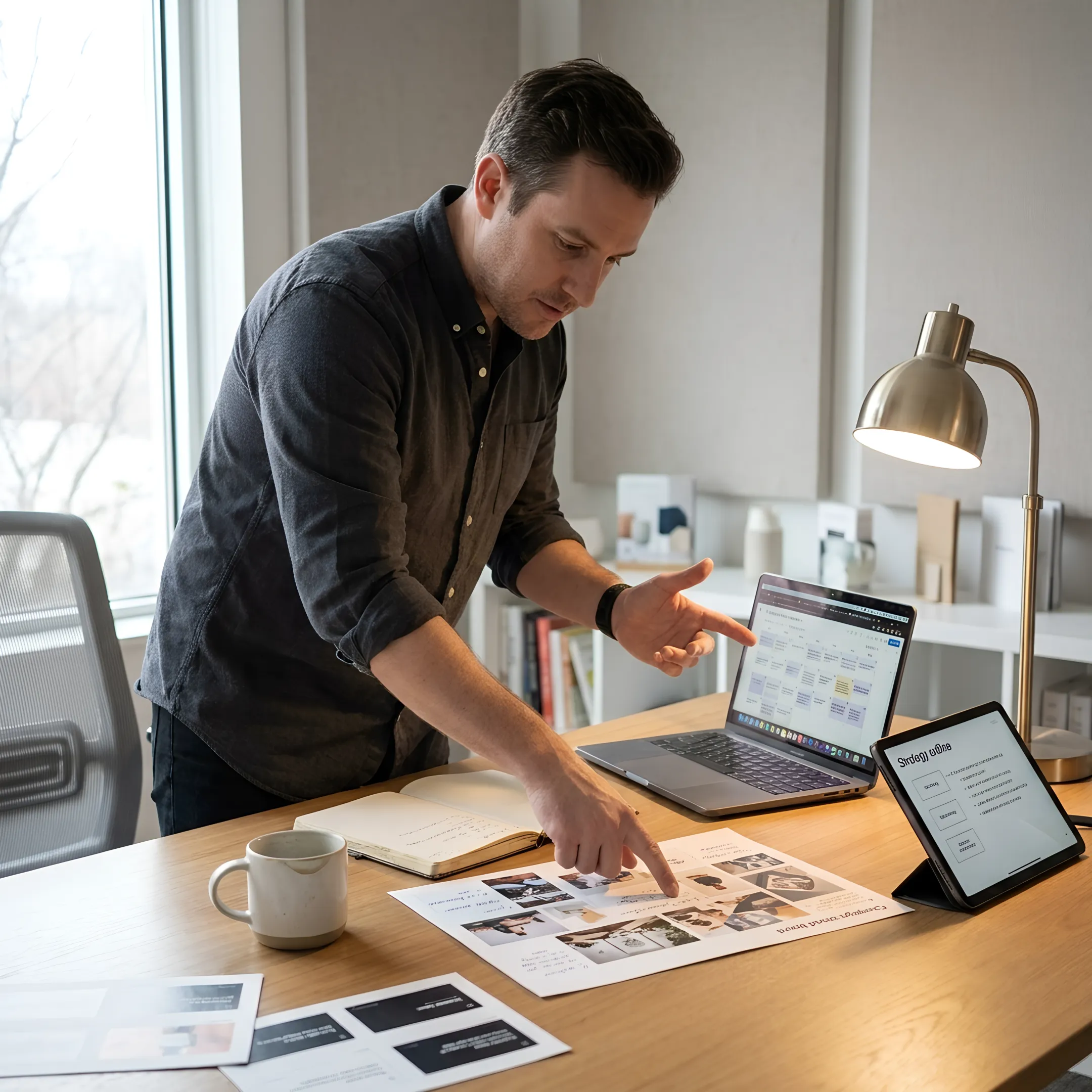 Creator and consultant planning an influencer campaign