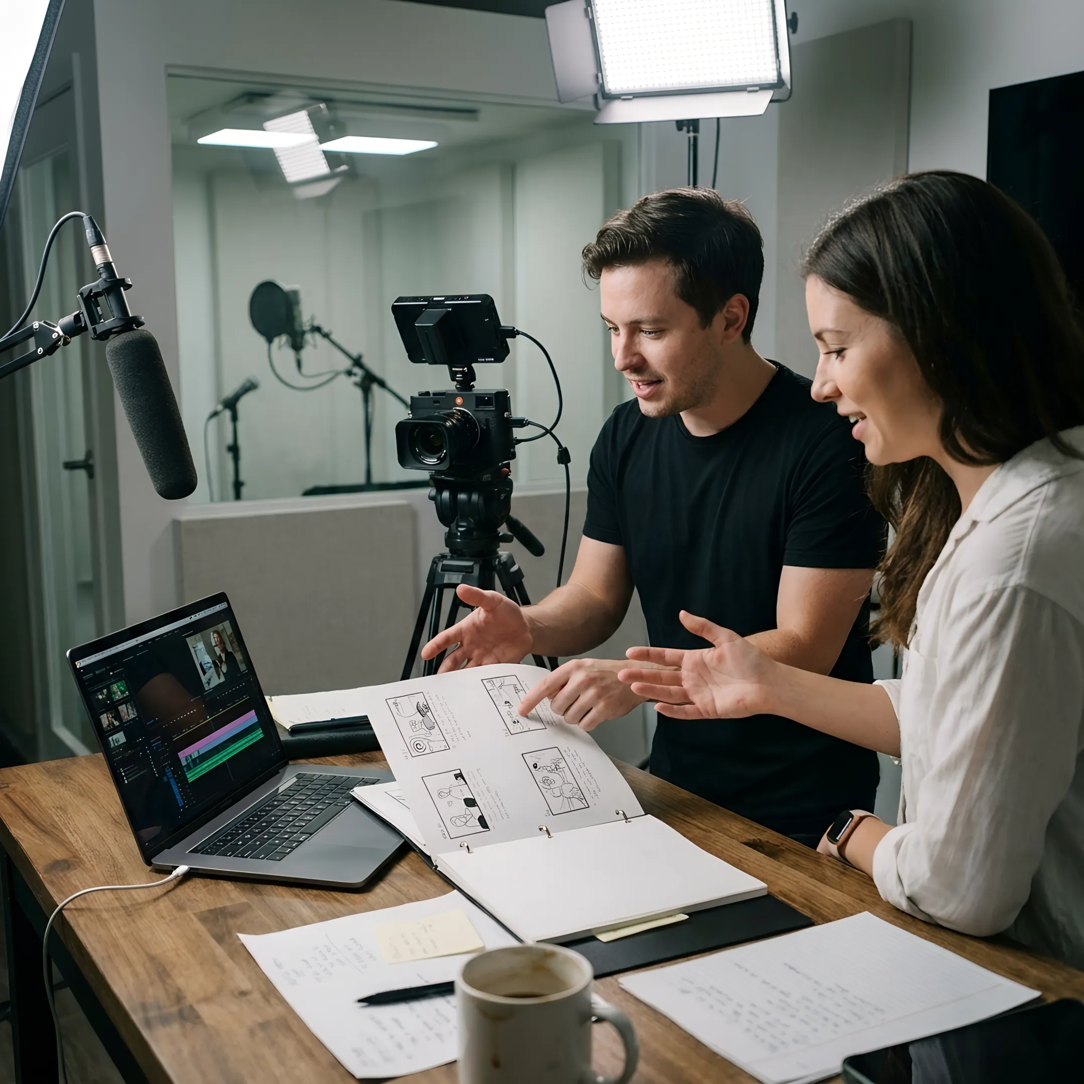 Producer planning a video shoot