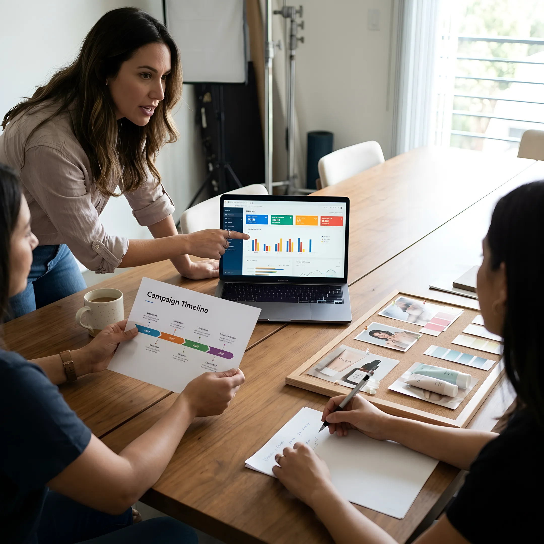 Marketing professionals planning a brand campaign