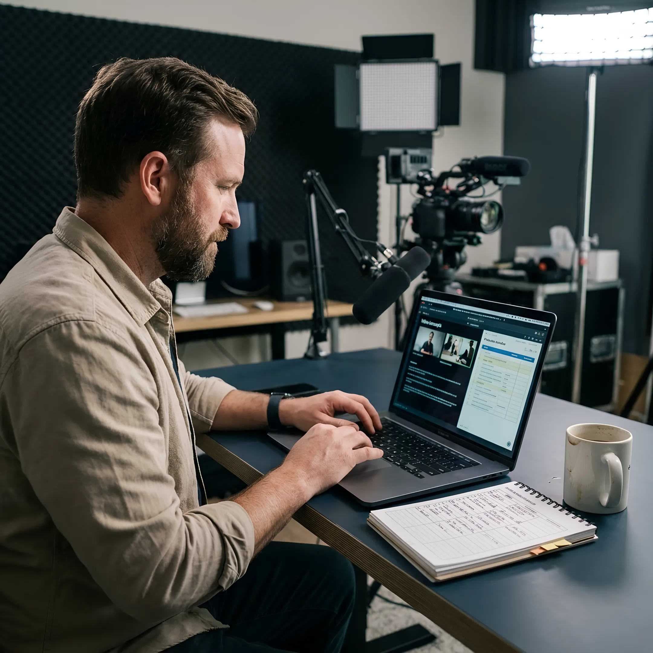 Producer and client reviewing a content plan