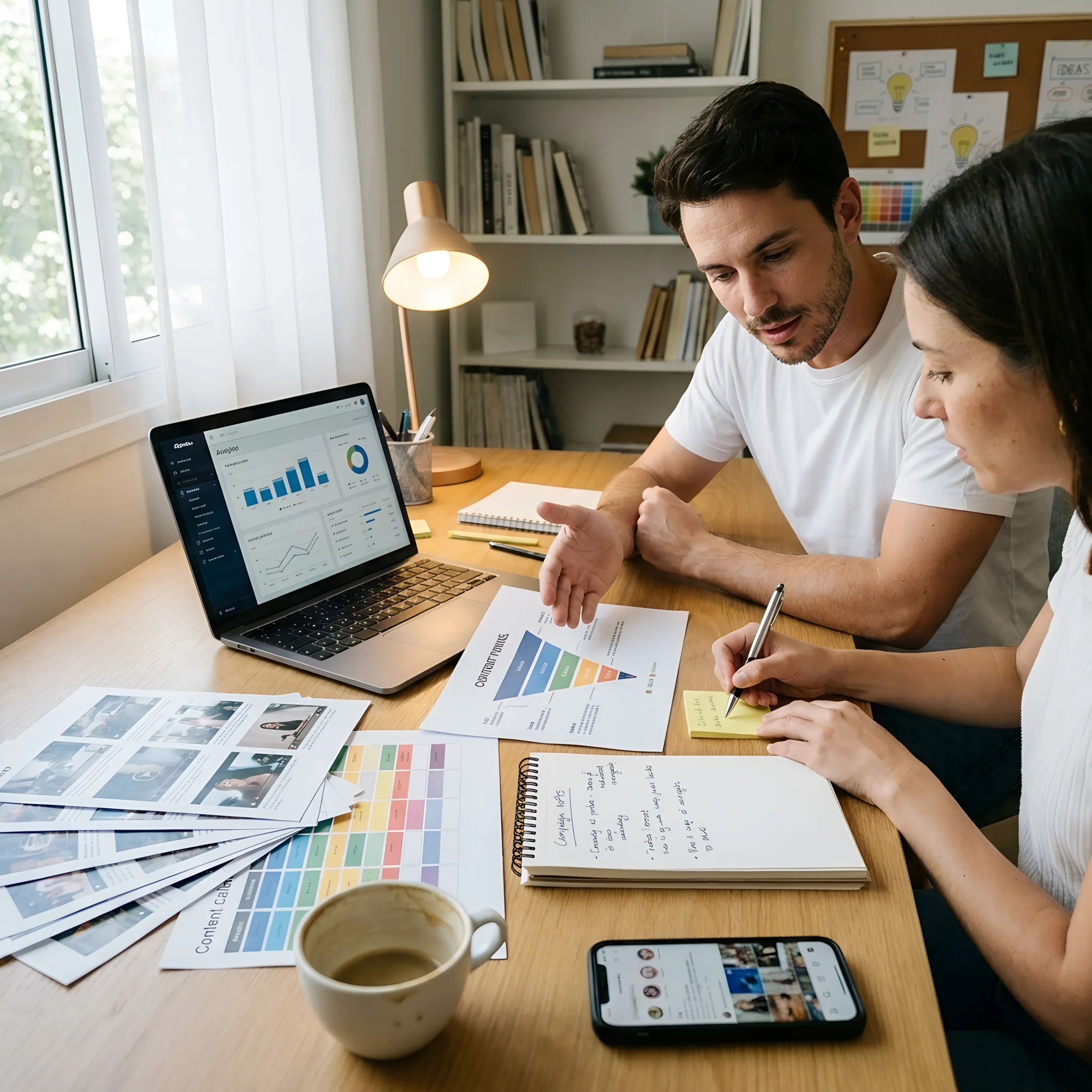 Team planning a content marketing strategy