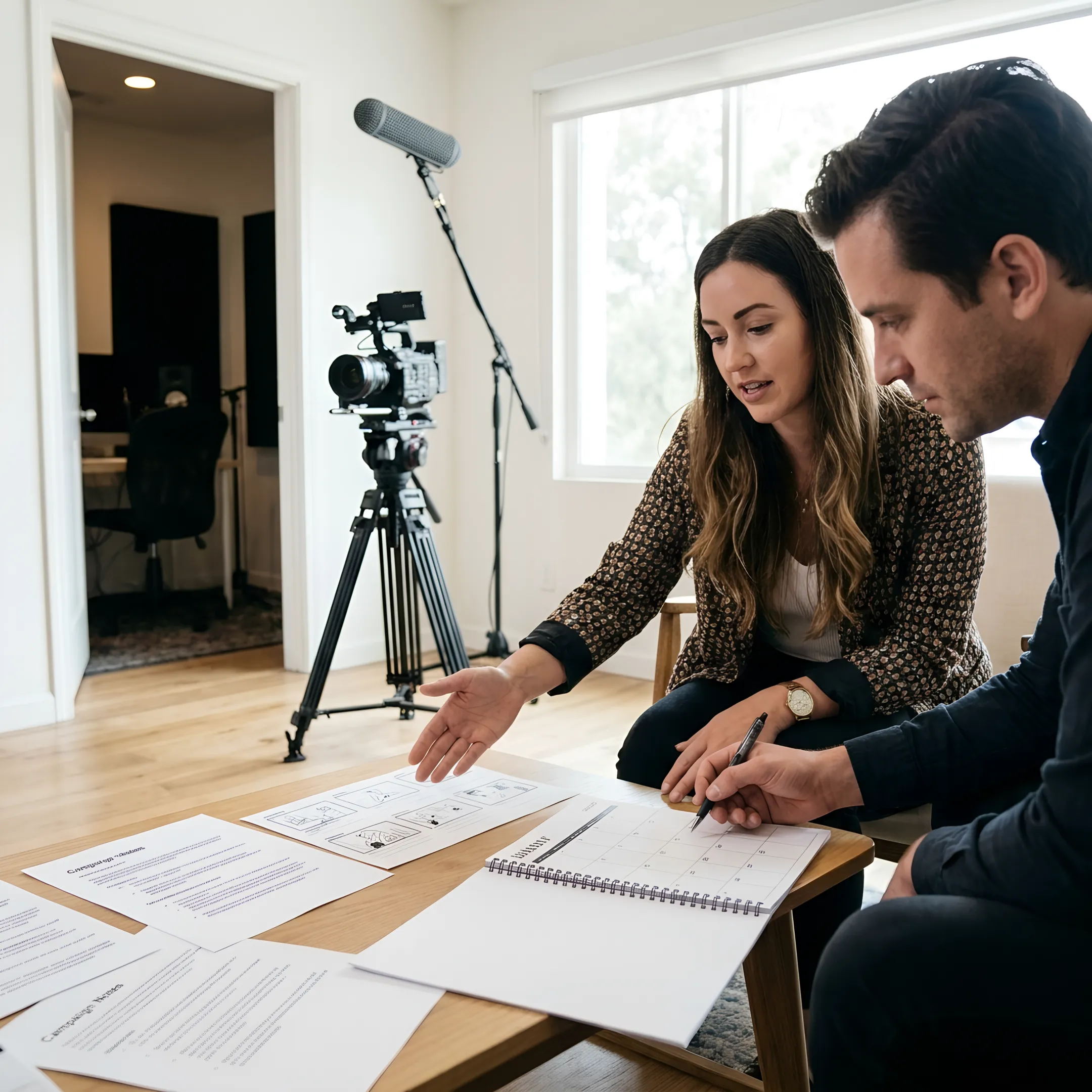 Producer planning social media video content