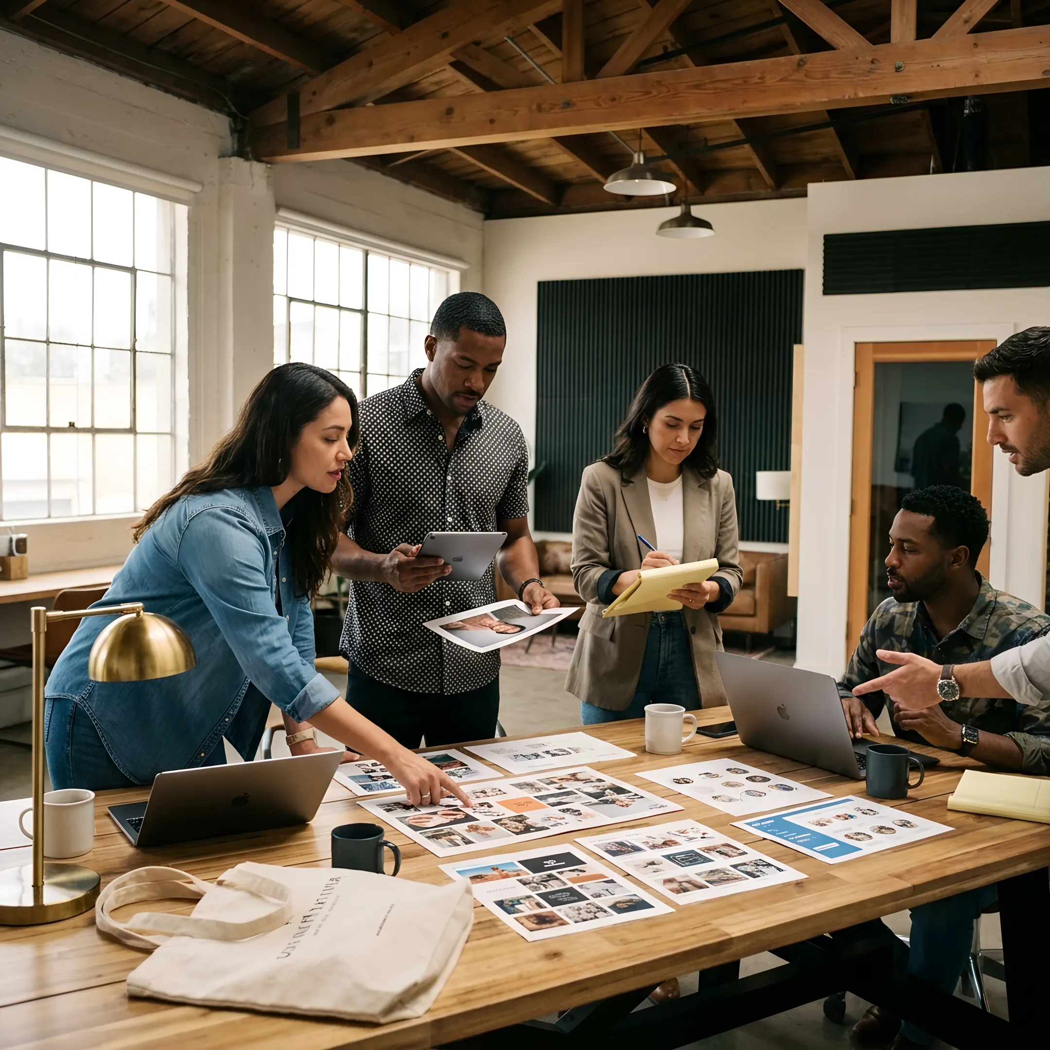 Creative team planning a Los Angeles brand content campaign