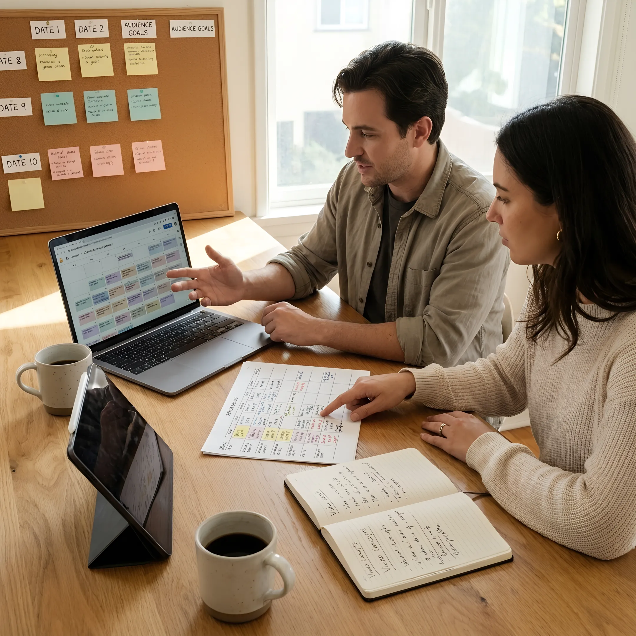 Consultant planning short-form social content