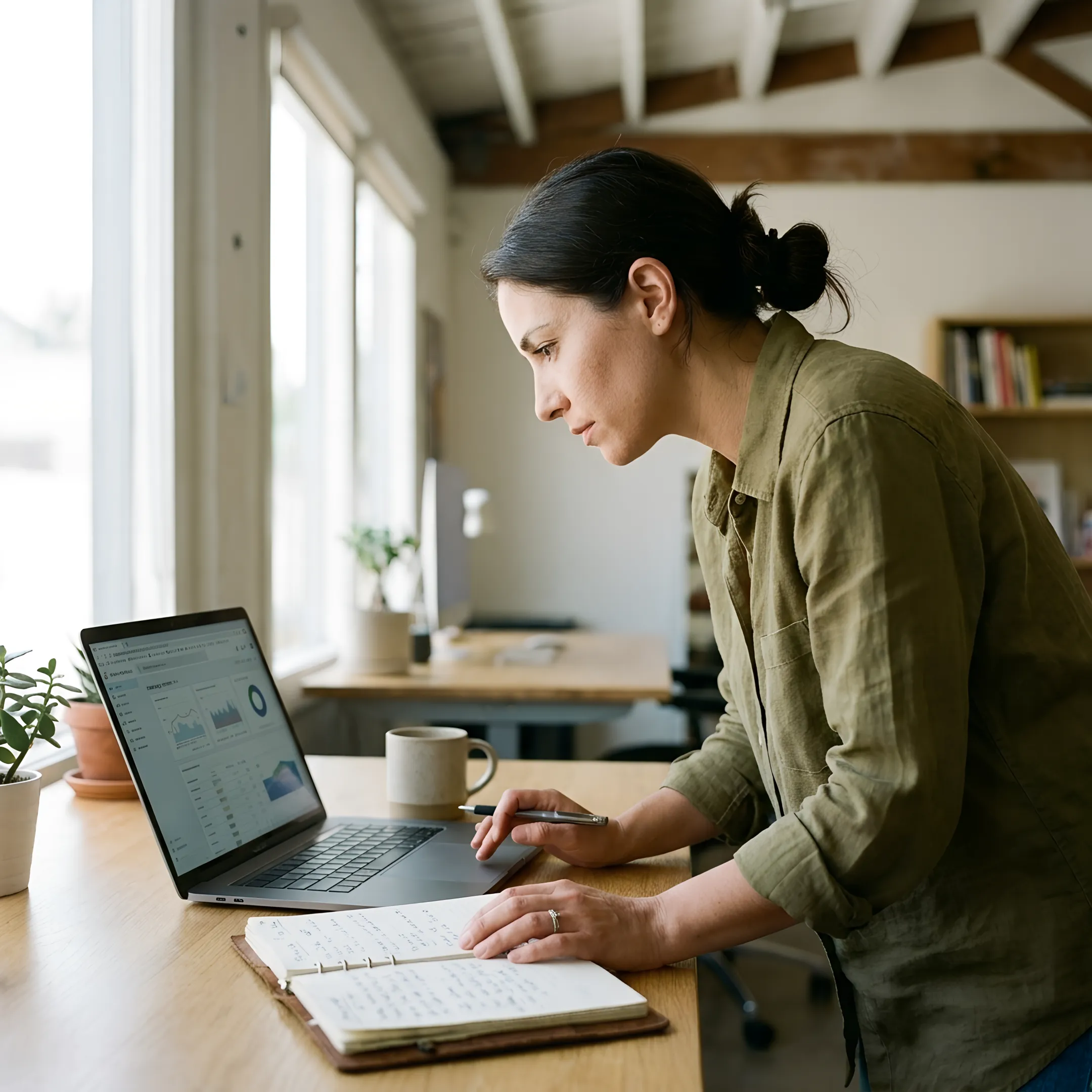 Email strategist reviewing campaign results