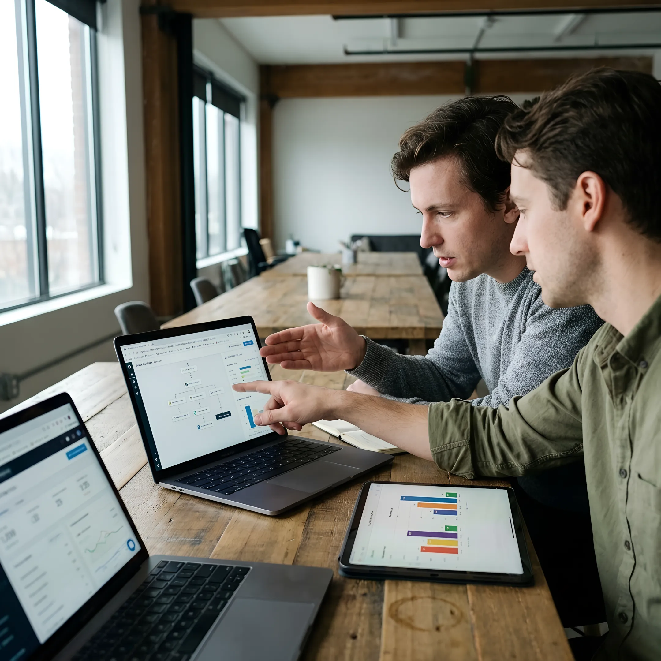 Marketing team reviewing an email automation strategy