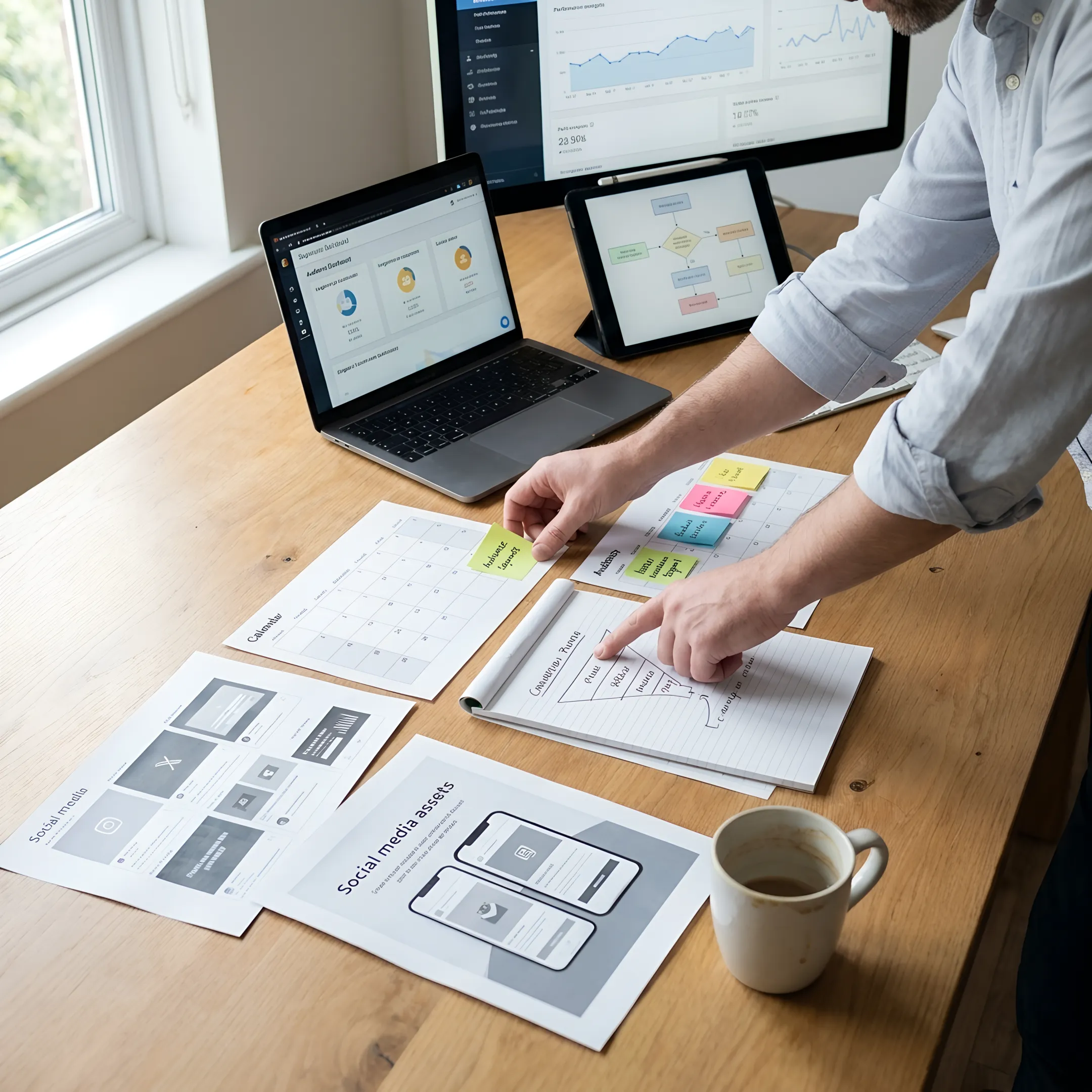 Marketer planning a customer email journey