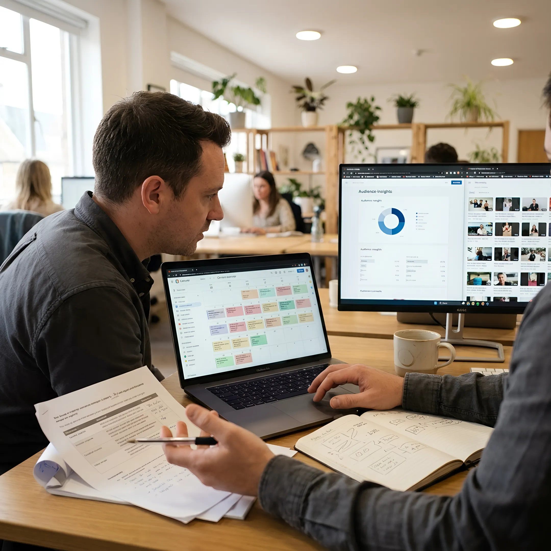 Content strategist planning a marketing campaign