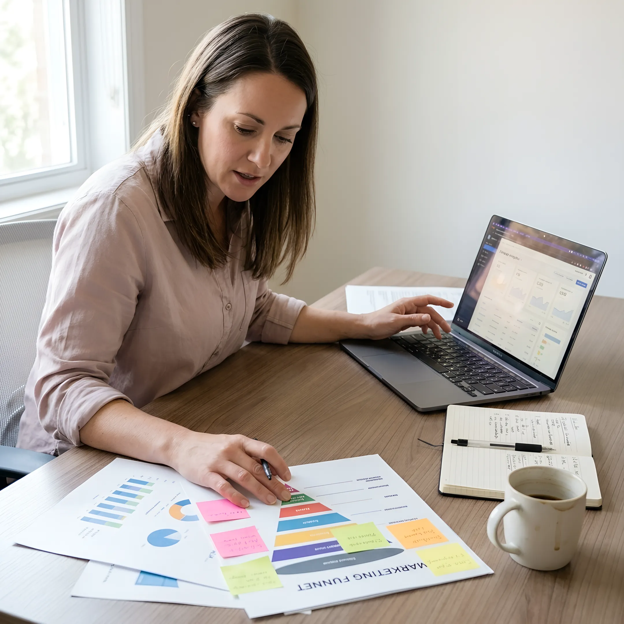 Marketer planning an integrated campaign
